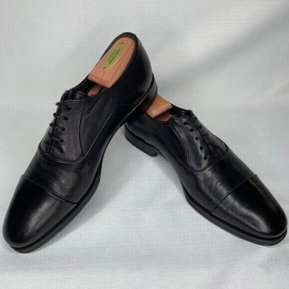 Monte Rosso Lazio Cap Toe Oxford Men in Black Size 7M Pre-owned - Picture 1 of 9